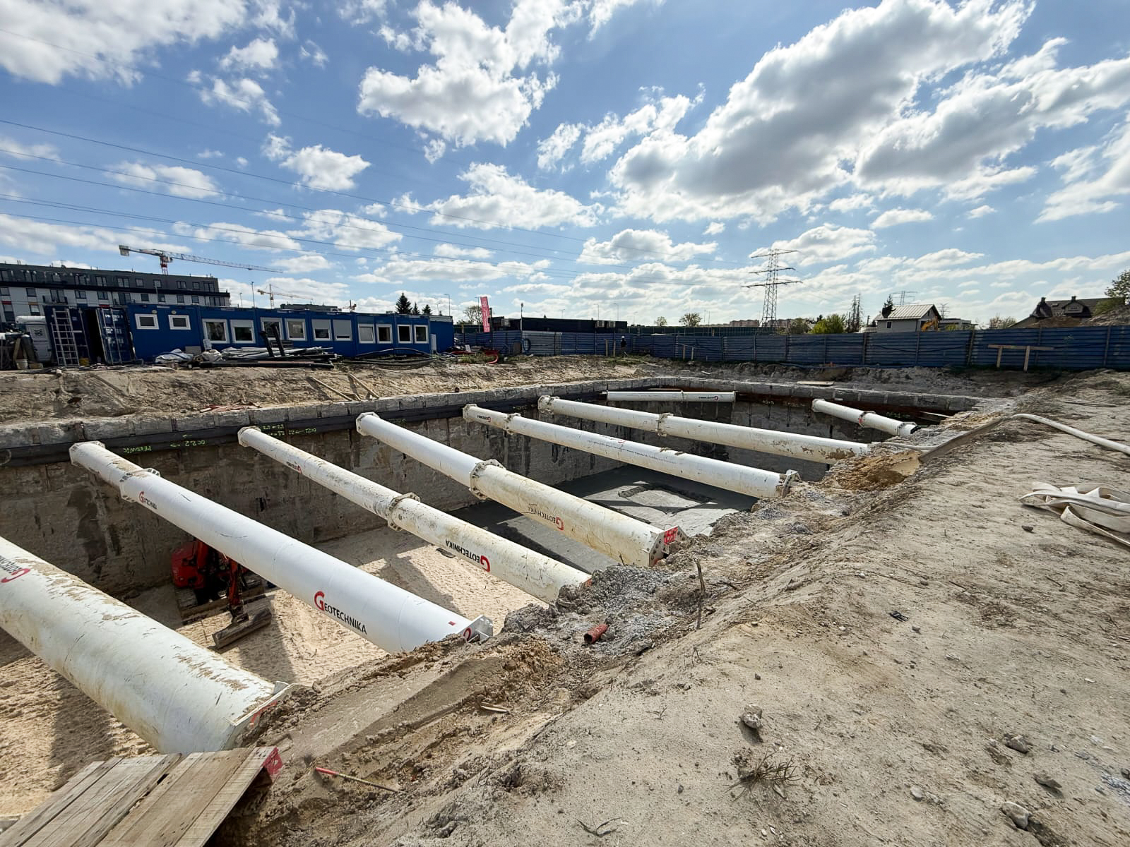 Kraków – roboty geotechniczne na terenie budowy przy ul. Pękowickiej
