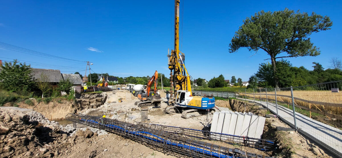Sieciechowice – pale CFA jako posadowienie fundamentu nowego mostu